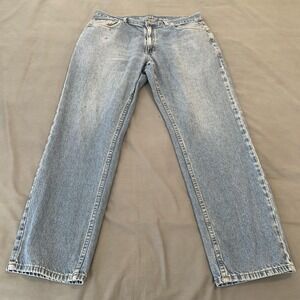 VTG. Roebuck & Co Relaxed Jeans Mens 34x30 Blue Light Wash Straight Denim Pants